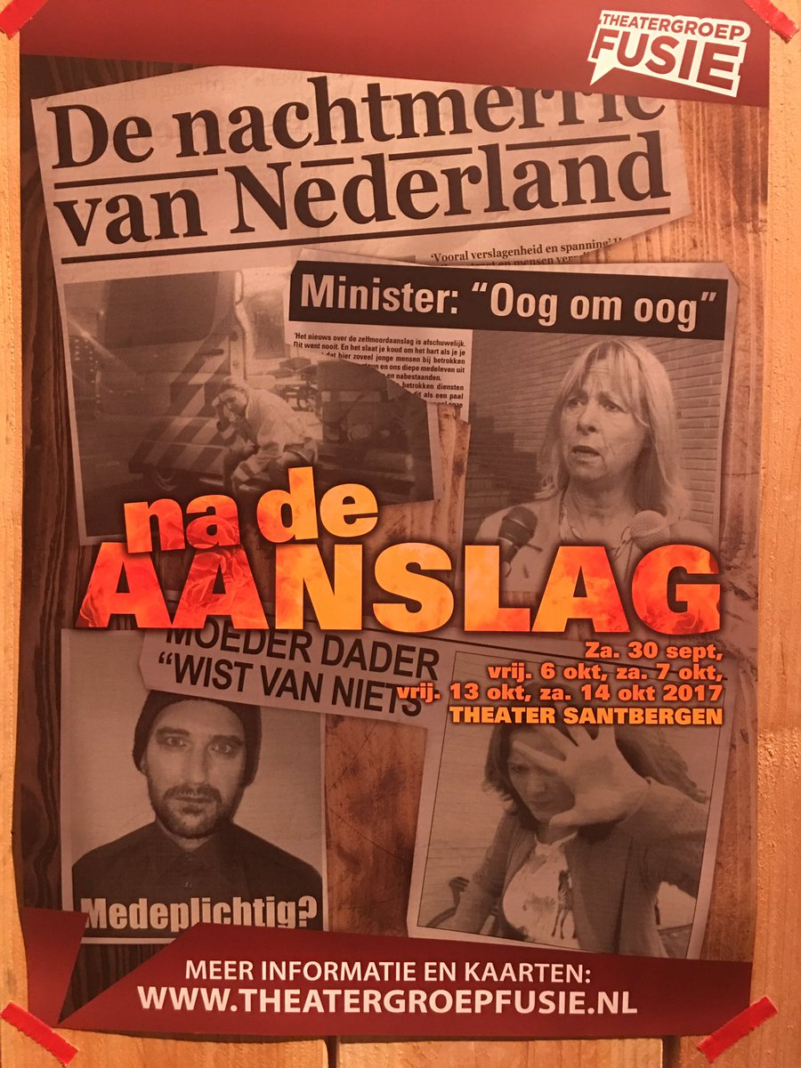 Prachtige première, met ongenadig debuut van Nathalie van Kordelaar in theaterstuk "na de aanslag" door theatergroep Fusie <a href="/GemeenteHsum/">Gemeente Hilversum</a>