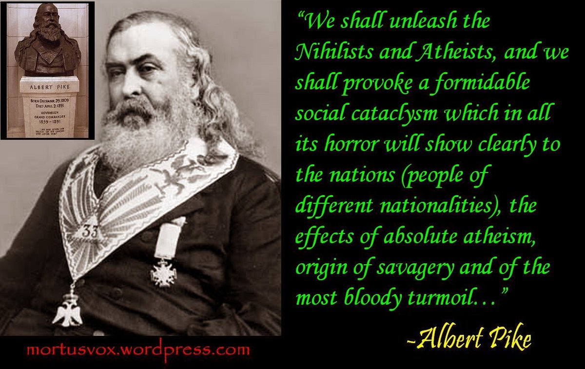 In order to become. Albert Pike.