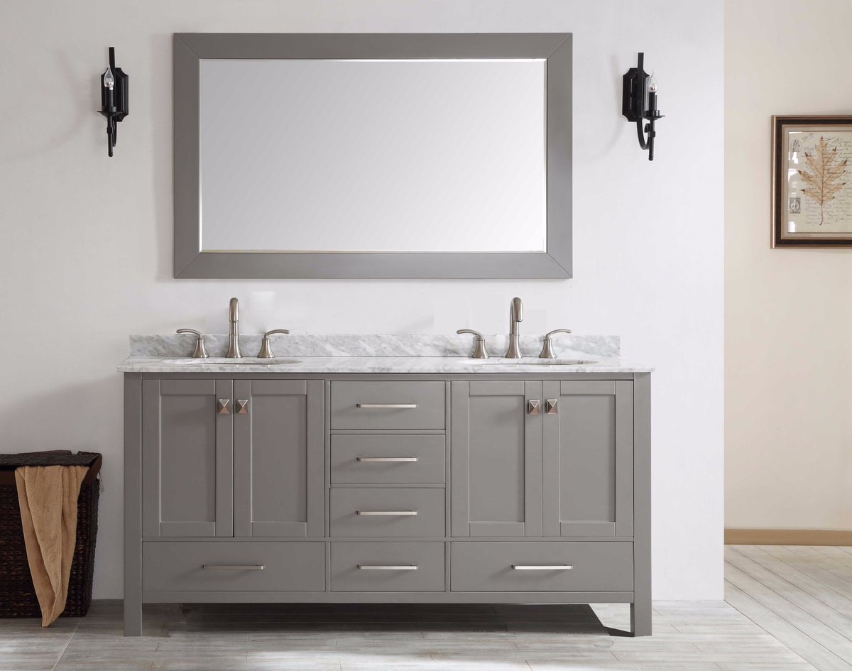Shop now the unique 84 inch vanity from Eviva with it's double sinks and huge storage! Available in White, Grey &amp; Espresso.
