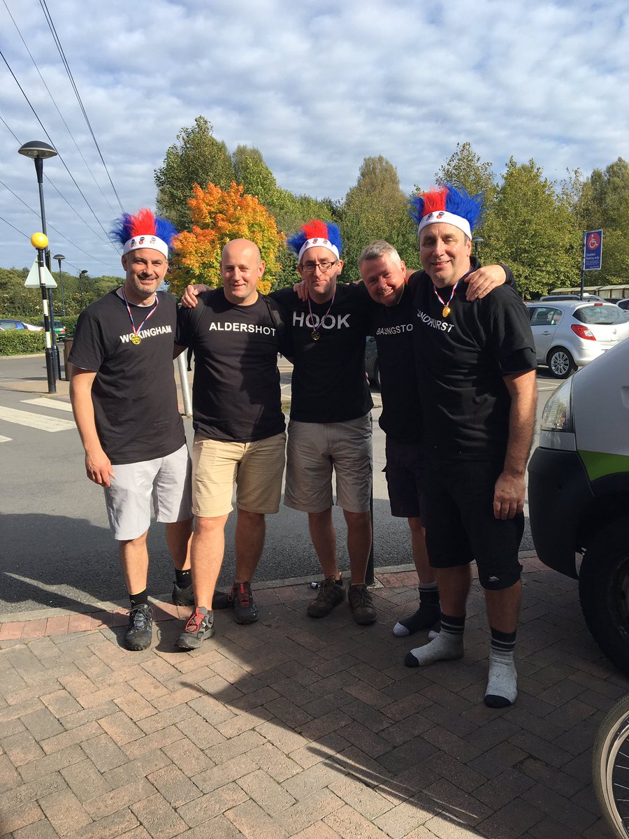 The great happy town walk is now complete we made it to sunny Wokingham! Brilliant team effort!