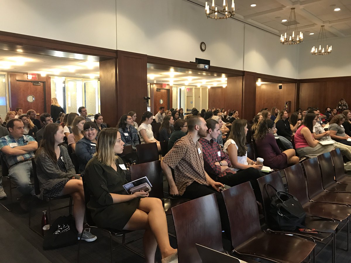 Profjreich's tweet photo. So proud of our @FordhamCMS students for organizing this terrific summit sponsored by @nyftsa https://t.co/hll0Z49vLW