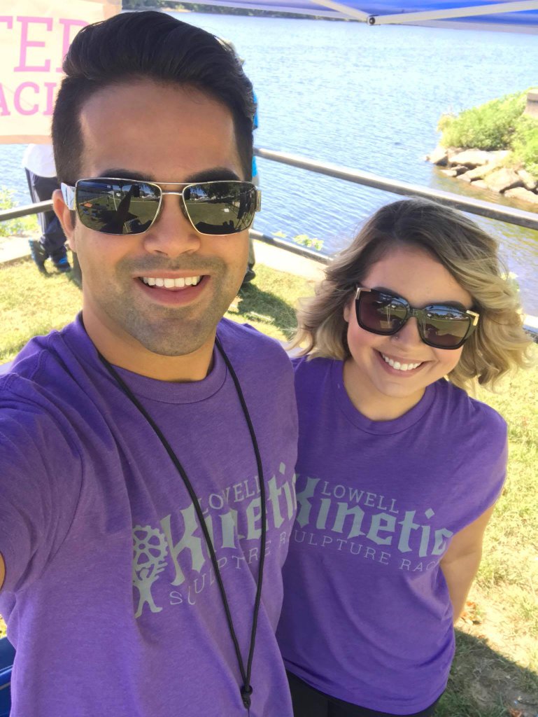 UMLWeatherCTR's tweet photo. Our group at the Water Obstacle on the #Merrimack River is ready to rock! #LowellKinetic @lowell_kinetic #uml #Lowell https://t.co/cMtc2WMSM5