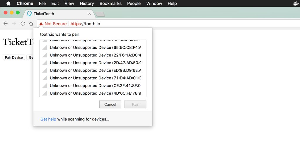 sealan's tweet photo. #SaturdayMorning exploration of the #WebBluetooth API. That feel when none of your actual Bluetooth devices work. #BluetoothLife #WhyMeJesus https://t.co/sxZPrFySiS