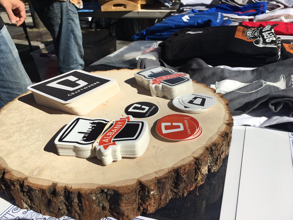 craftwhere_'s tweet photo. Hey #albany #larkfest is on all day! Stop by and see @Jared_W_Schafer holding down our tent! Dope #designs and sick #CraftBeer shirts! https://t.co/GldimF2llx
