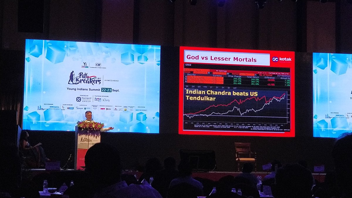 Interesting perspectives on trading, investments #NileshShah <a href="/KotakMF/">Kotak Mutual Fund</a>  <a href="/YiTweets/">Young Indians (Yi)</a> #summit #iamapathbreaker