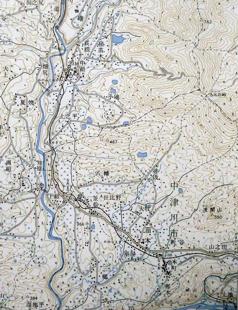 アルベース Ar Twitter 分の1地形図 付知 昭和46年資料修正 北恵那鉄道の晩年 そのルートをたどって中津川と下呂を結ぶ国鉄線が計画されていたが未成線で終わった