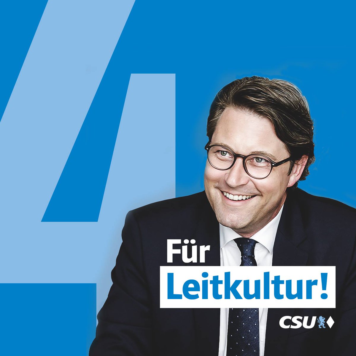 CSU's tweet photo. In 4 Stunden schließen die Wahllokale! Für Leitkultur und gegen Multi-Kulti: gebt eure beiden Stimmen für die CSU! https://t.co/1wiNXpRr5k