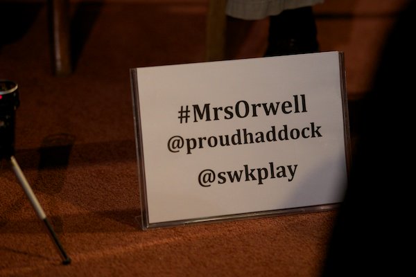 TerriPaddock's tweet photo. Pics &amp; #podcast from my #MrsOrwell Q&amp;A @swkplay. Fascinating insights into #GeorgeOrwell, his 2nd wife&amp; the play: https://t.co/adR6aLSebc 2/ https://t.co/ZgRWiJujSD