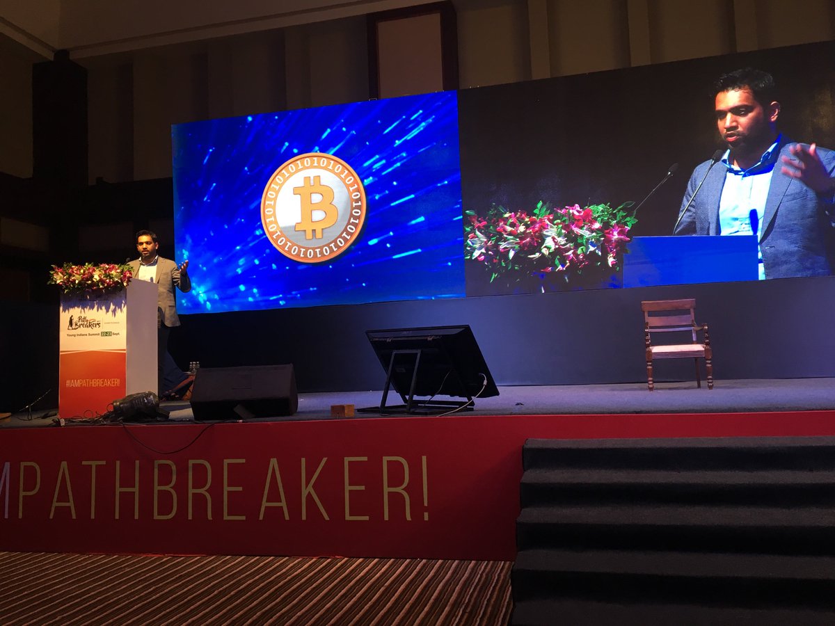 Sandeep of <a href="/zebpay/">ZebPay</a> India's largest btc company giving view on future of economy at #Pathbreakers Summit <a href="/YiTweets/">Young Indians (Yi)</a> <a href="/FollowCII/">Confederation of Indian Industry</a>