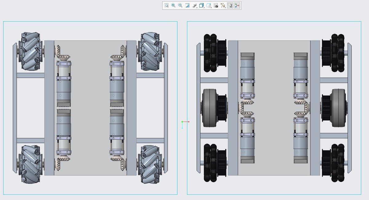 MechaDojo's tweet photo. Decision matrix was too close to call ... CAD team's solution : have both!  #openEngineering Thank you @PTC_FIRST for supporting @FTCTeams https://t.co/OJZ3CSKjiG