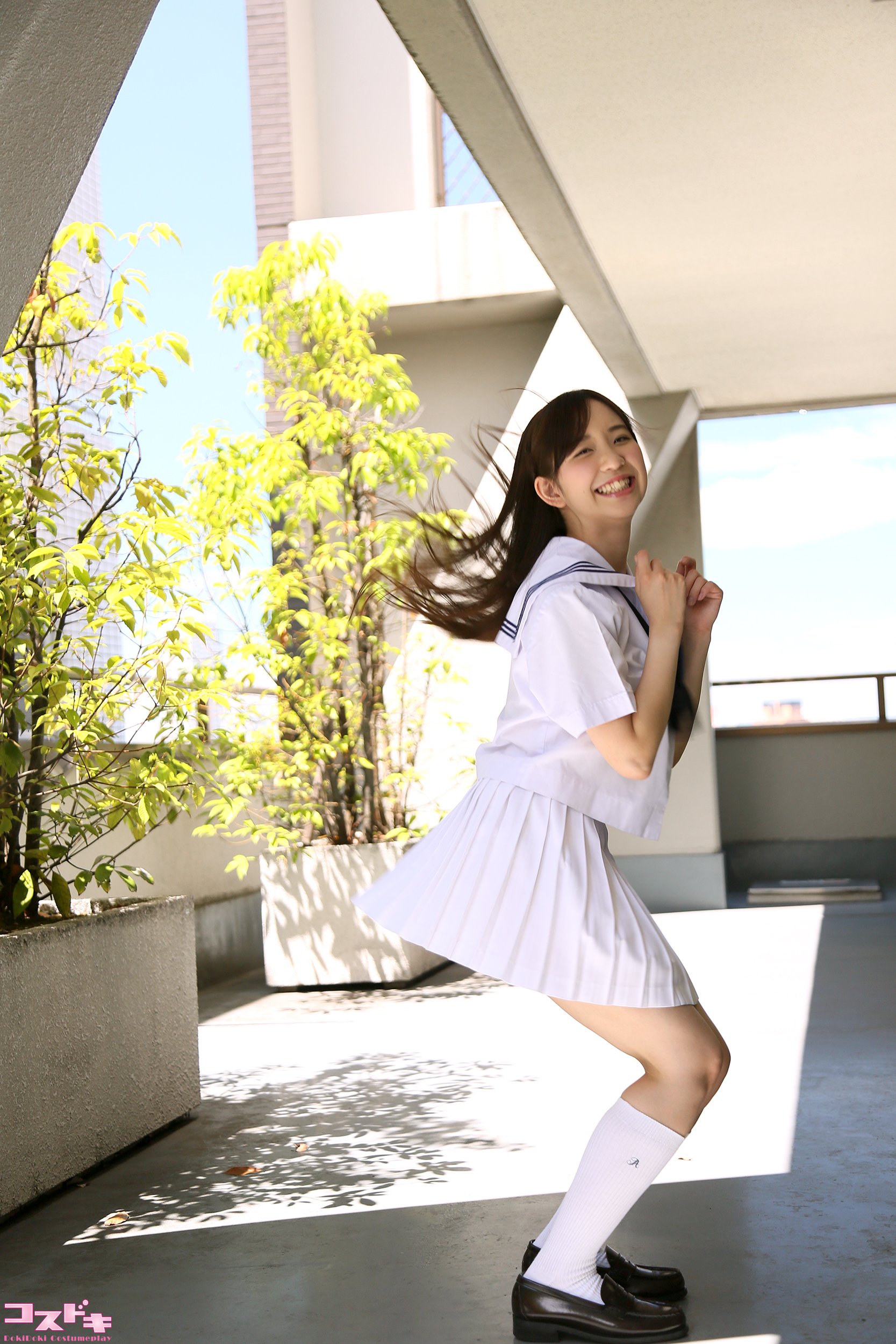 コスドキ　セーラー　エロ フルセット】久東そら【画像＆動画】-黒髪バージンヘアは着エロも生真面目に挑戦【スぺチャプ付き】 – コスドキ