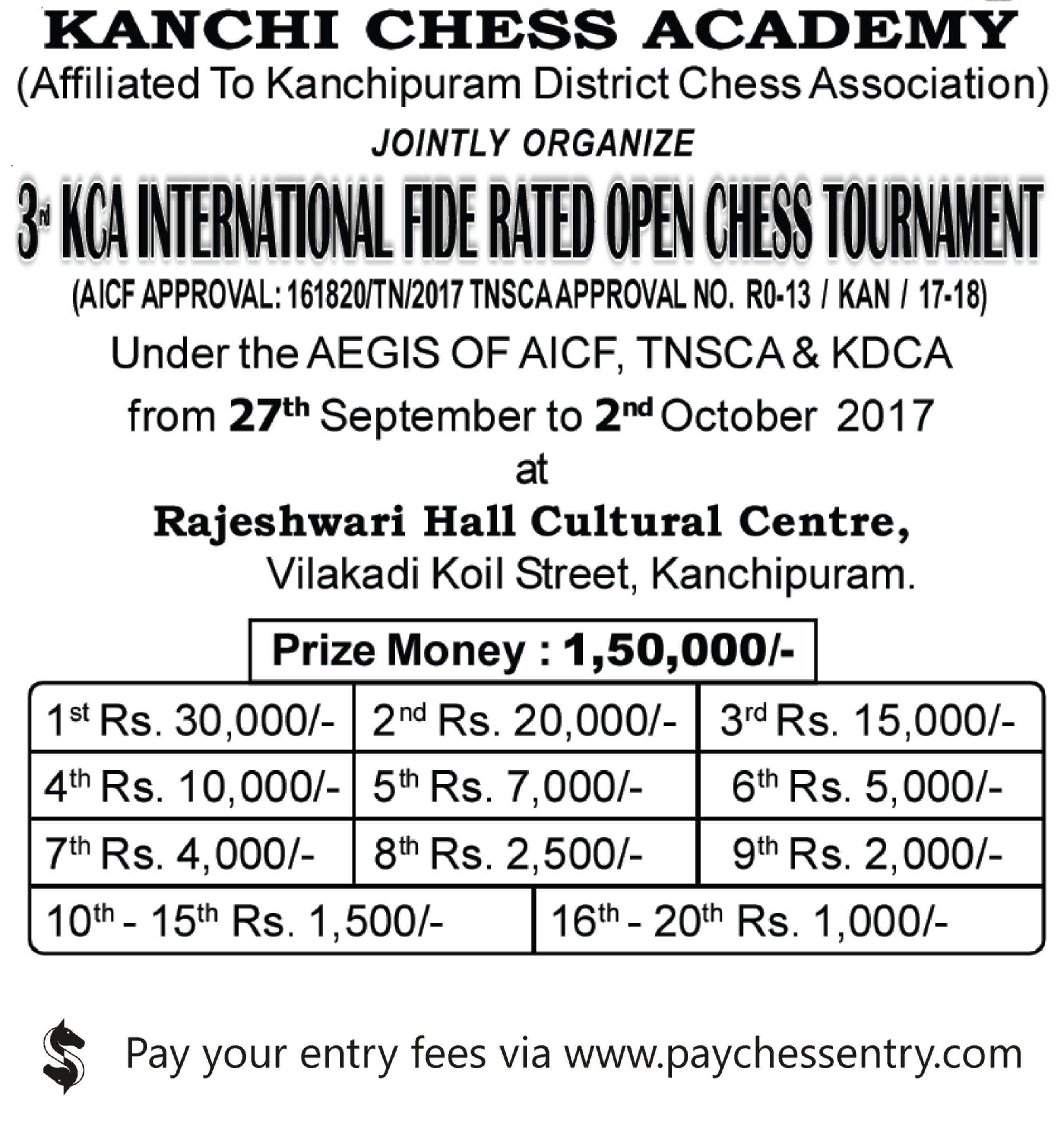 1st Assam University FIDE rated Chess Championship to be held from