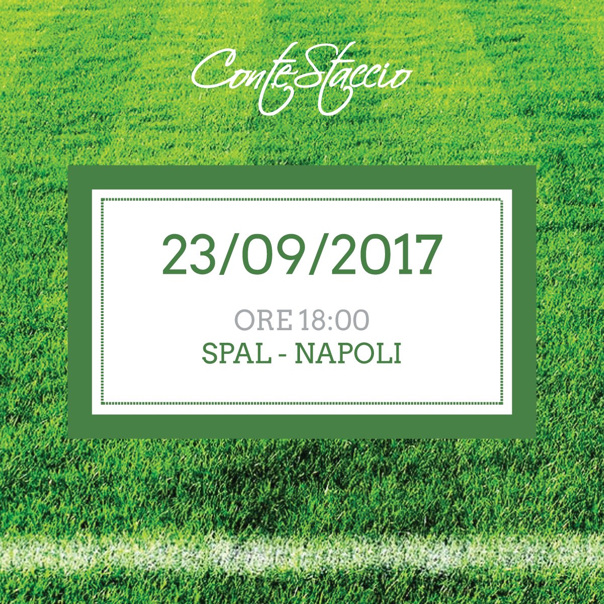 Ore 18.00 SPAL - SSC Napoli sugli schermi del ConteStaccio!
 ⚽️ #SpalNapoli 🇮🇹 #SerieATIM
#Roma #LiveMusic #calcio #Napoli #spal