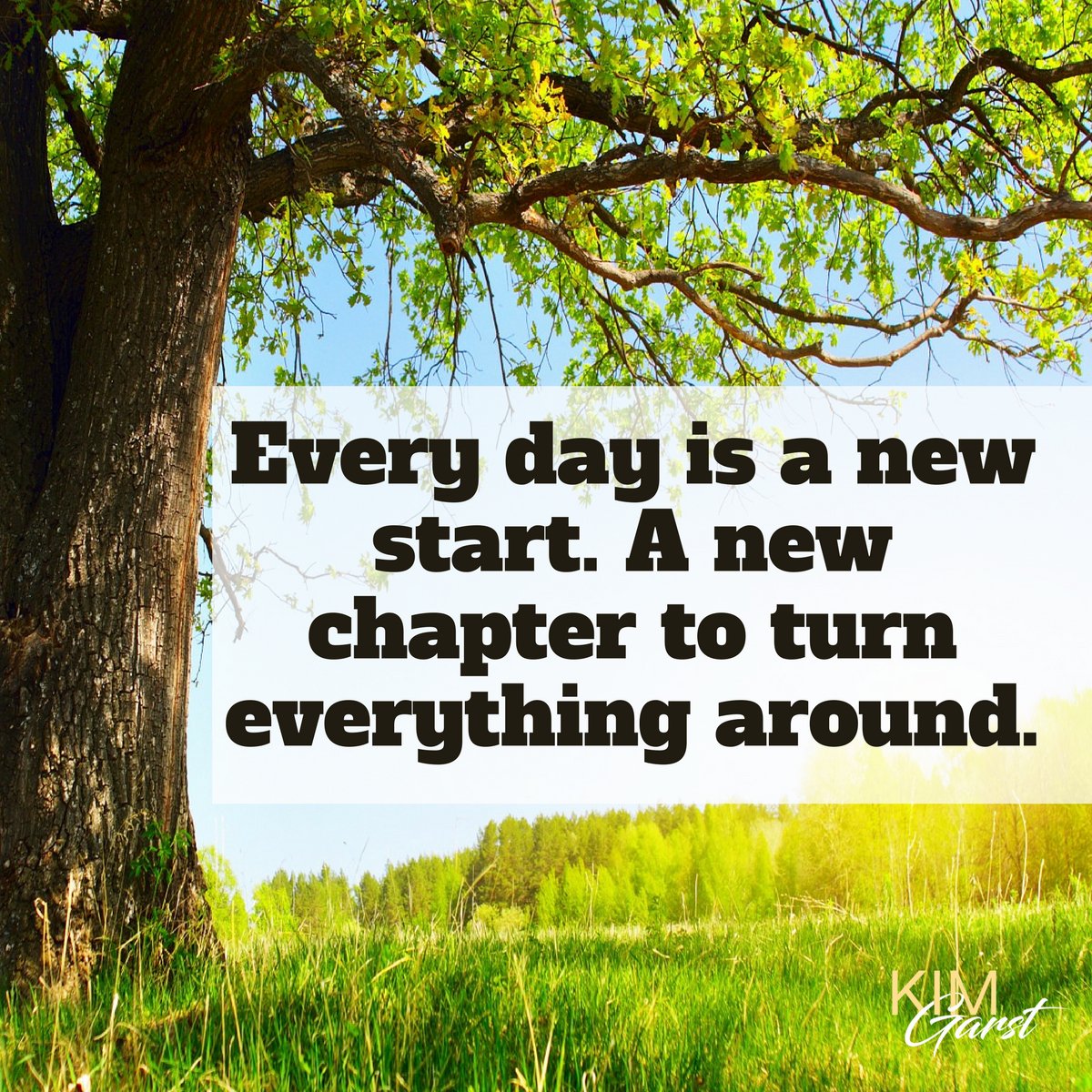 kimgarst's tweet image. USED Every day is a brand new start. A new chapter to turn everything around. Wishing you a BLESSED day!
