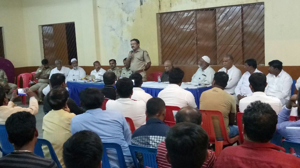 Today in Ashoknagar PS limits conducted peace committee meeting in the eve of  Dasara and Moharam festival's .