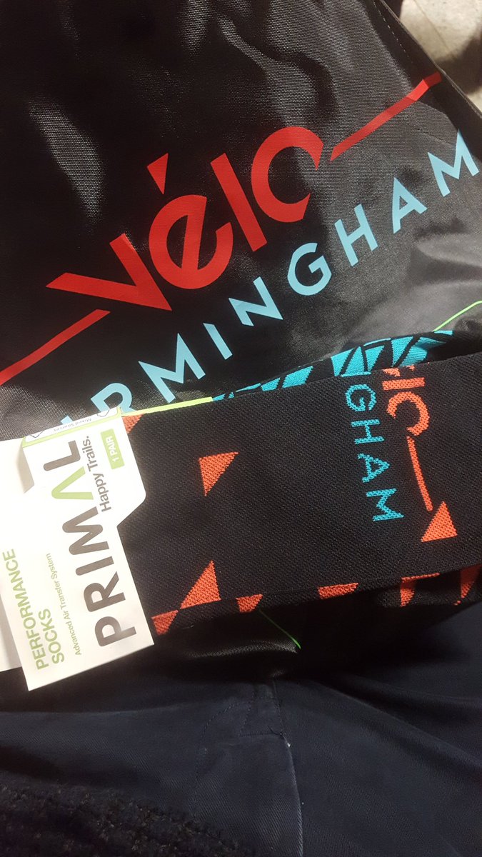 #VeloBirmingham @VeloBirmingham Registered! And acquired a nice new pair of socks too.