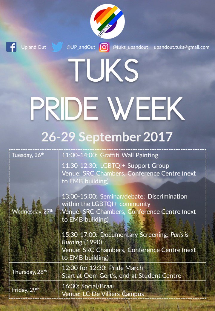 In celebration of #BiVisibilityDay, we're thrilled to finally announce Tuks Pride Week 2017, the biggest event on our calendar.