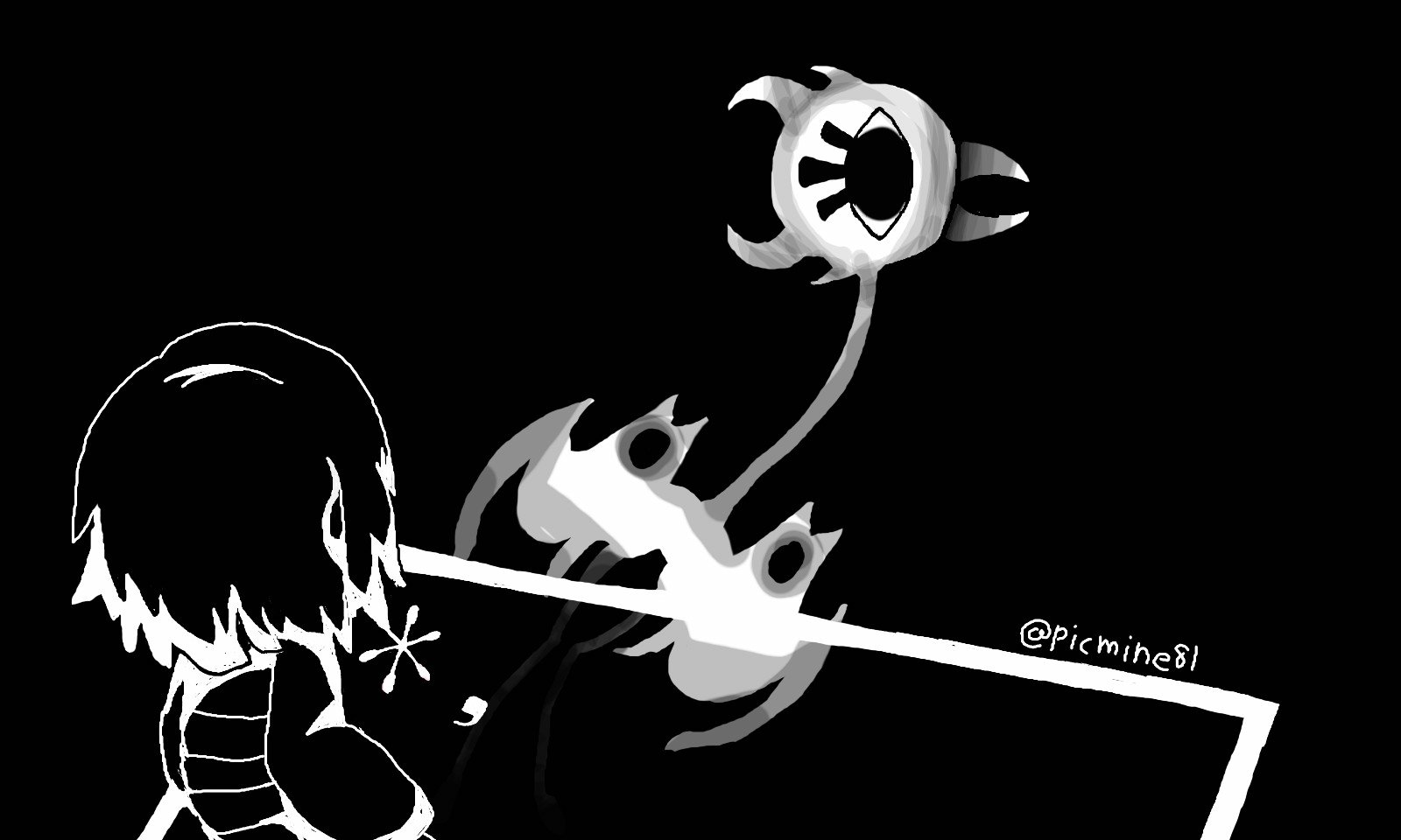 ぴくみね 垢移動 Undertale版深夜の真剣お絵描き60分一本勝負 しにがみちょう