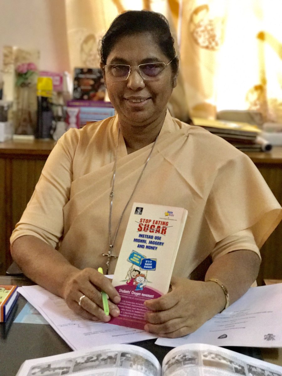 krbinodsingh's tweet photo. Sr Merie Jessie, Principal Patna Women's College Patna supporting Quit Sugar campaign. https://t.co/RElBadFTAt