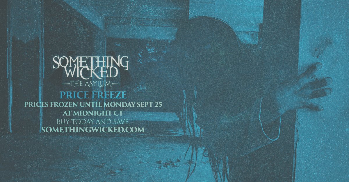 .<a href="/SomethingWicked/">Something Wicked</a> tickets are FROZEN!! Get 'em before they go up Monday at midnight! ⬆⬆ #SomethingWicked SomethingWicked.com