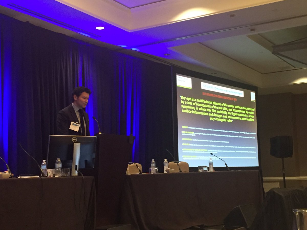 .<a href="/Starr_MD/">Christopher Starr MD</a> discusses the TFOS DEWS II report and the definition of #dryeye #YESACTNYC <a href="/ASCRStweets/">ASCRS</a>