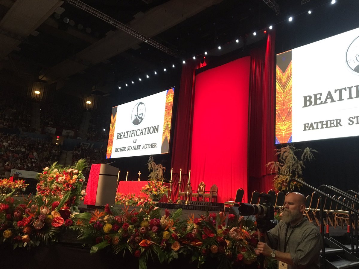 cnalive's tweet photo. We're in Oklahoma City for the beatification of Fr. Stanley Rother! Tune in to EWTN and follow CNA on Twitter and Instagram for more! https://t.co/cuGxUL7l9z