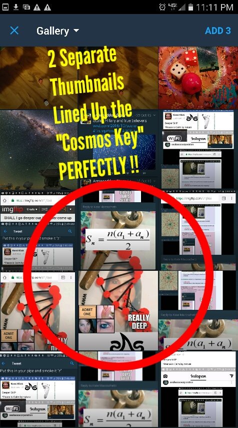 7th5D's tweet photo. Last night while looking in my thumbnail gallery for an attachment I found A VERY UNIQUE Alignment

Coincidence or A SIGN?
&amp; Time was 11:11! https://t.co/xjom5sLyIf