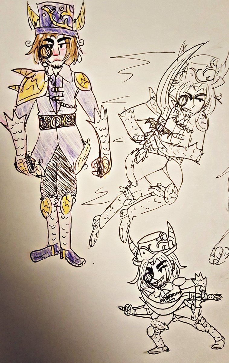 denni_draws's tweet photo. #zombeyhunter 

Noch ein paar extra sketches von @Zombey hab noch details am Hut und Gürtel hinzugefügt, ein Schulterteil geändert :3 https://t.co/NdlfiT51e8