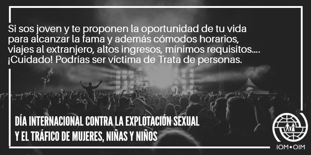 OIMGuatemala's tweet photo. Los tratantes usan estos engaños y mentiras. 
Ofrecen trabajo, dinero, viajes o estudios y, en lugar de esto, las víctimas son vendidas. https://t.co/xAjfdz56Sb