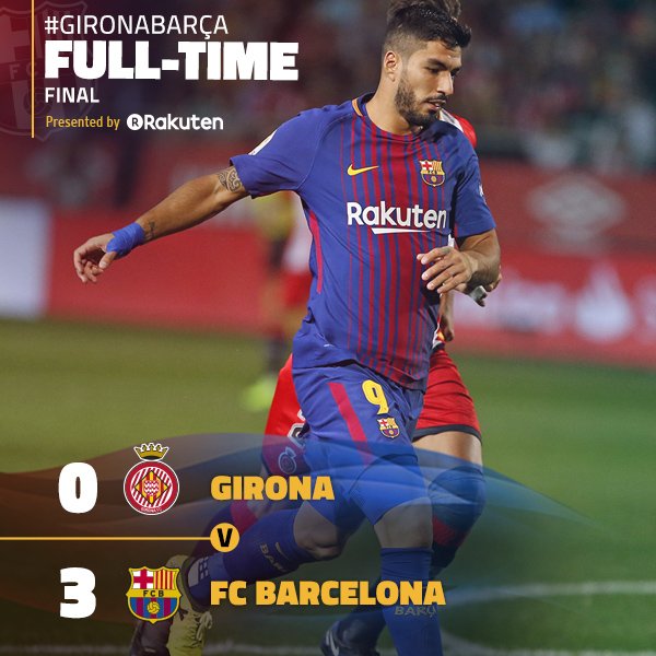📍 Akhir laga!! Barça mengalahkan Girona dengan skor 0-3 #GironaBarça 🔴🔵 #ForçaBarça #FCBLive