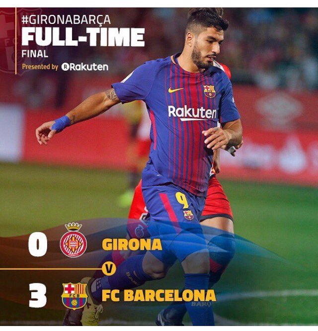 FT Girona 0 v 3 FC Barcelona ..
Visca Barcaaa 
.
.
.
#ForçaBarça #GironaBarça