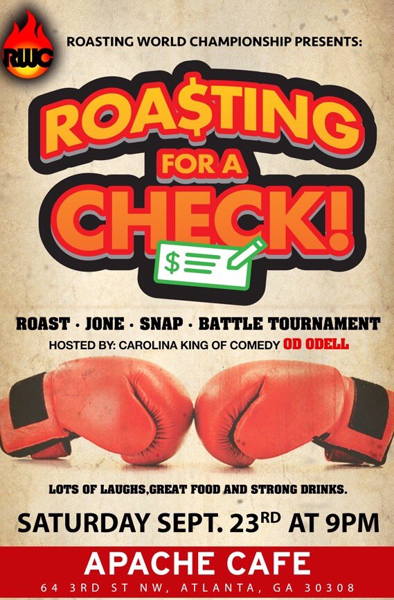 Happening In ATL tonight / hosted by <a href="/ODOdell/">CarolinaKingofComedy</a> <a href="/RoastingChamps/">Roasting Champs</a>