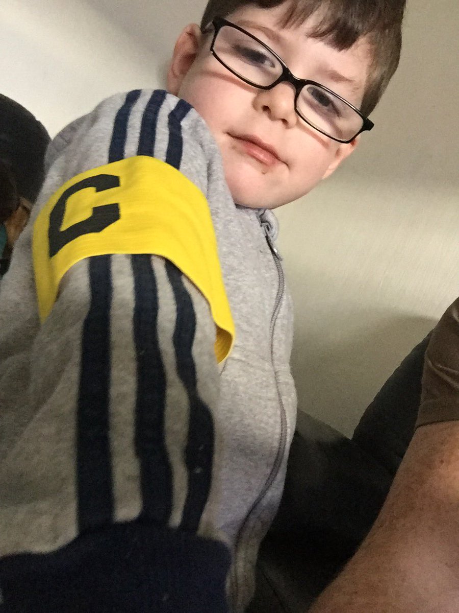 Wee kevin with browns arm band from fucking the Huns today