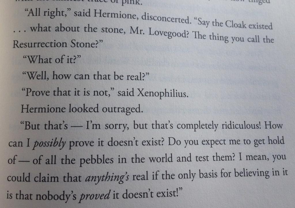 Hermione understands the burden of proof.
