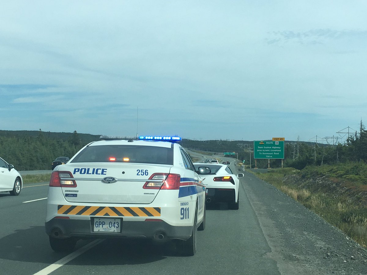 RNC_PoliceNL's tweet photo. Incredible speeds observed by RNC officers today. This vehicle was exceeding 150km/hr while another was observed at 173km/hr. #nltraffic https://t.co/Byc9KOTu00