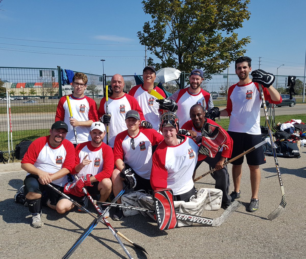 JoeGuido85's tweet photo. The F55F GTA NORTH team at Road Hockey to Conquer Cancer #gameoncancer #Freedom55Financial https://t.co/VGDu2UCeMm