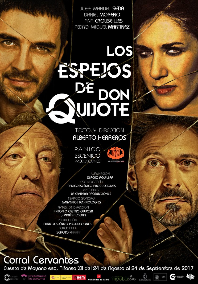 ¡Vamos! Última función de #LosEspejosDeDonQuijote hoy a las 21h en #CorralCervantes Plan 🔝 para este sábado. 
👉 panicoescenico.entradas.plus/entradas/es/en…