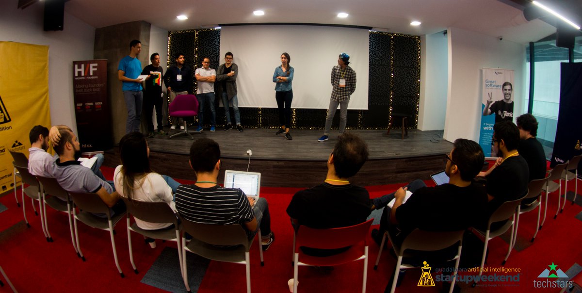 GlobalSWAI's tweet photo. #GSWAI Currently, the participating teams of the #SWGDLAI present their progress of projects in front of mentors #AI #StartupWeekend https://t.co/79en5F7zHO