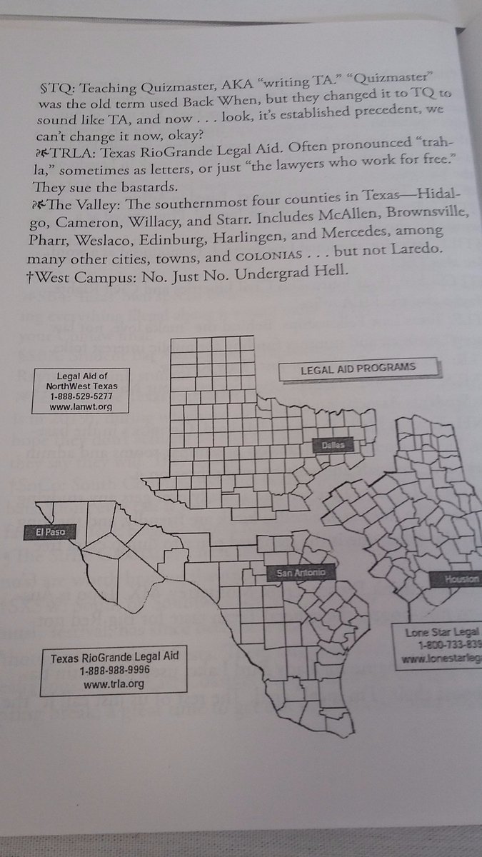 TexasLawNLG's tweet photo. Come get your copy of #TexLex, published by us, at the @GRITSCon table! Lol @ the definition of "West Campus." https://t.co/1CLTJm5qsu