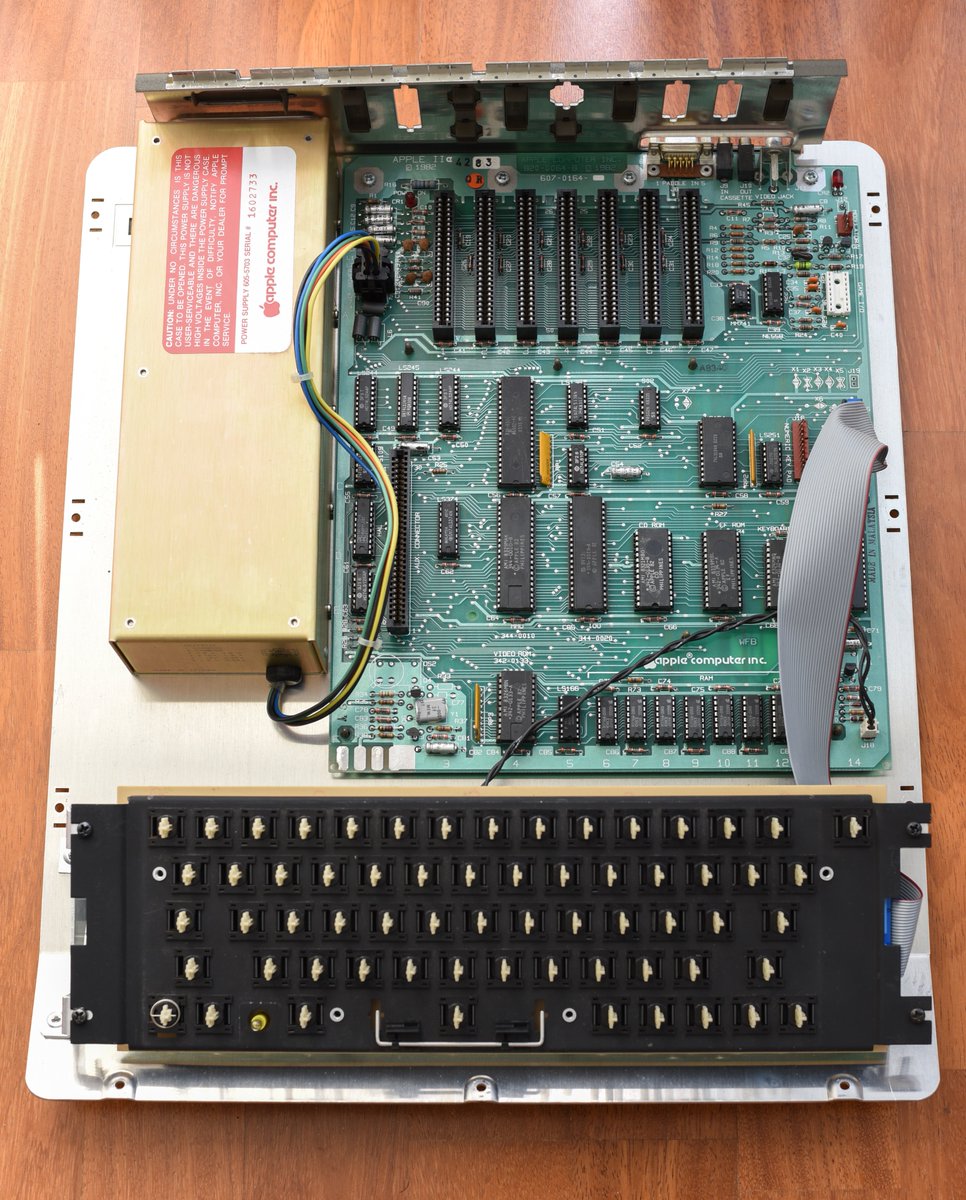 Cleaning up an Apple IIe that I recently bought. The hardware was beautifully designed for clarity and maintainability