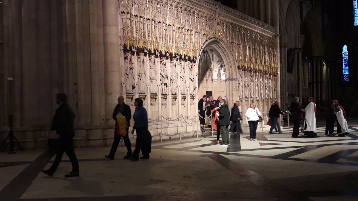 DioceseOfYork's tweet photo. Tonight's service ends at @York_Minster  celebrating the renewed #mission &amp; #ministry of #Deaneries in @DioceseOfYork. Pax et bonum. https://t.co/xZwUWGCpvb