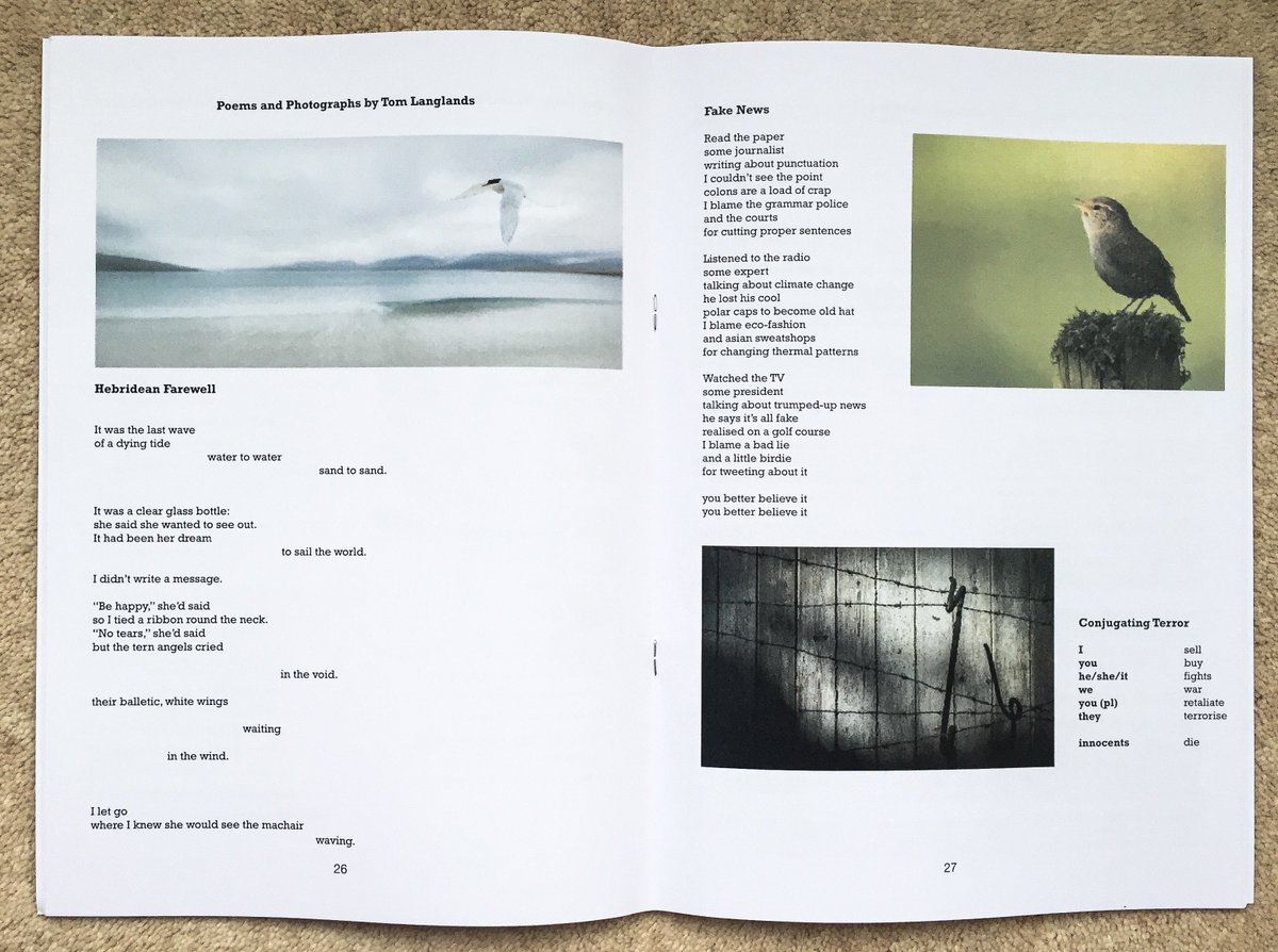 tomlphotography's tweet photo. Just back from @WigtownBookFest where I read a couple of my new poems. My work featured centre spread in latest Southlight 22 magazine https://t.co/LXPDijArbI