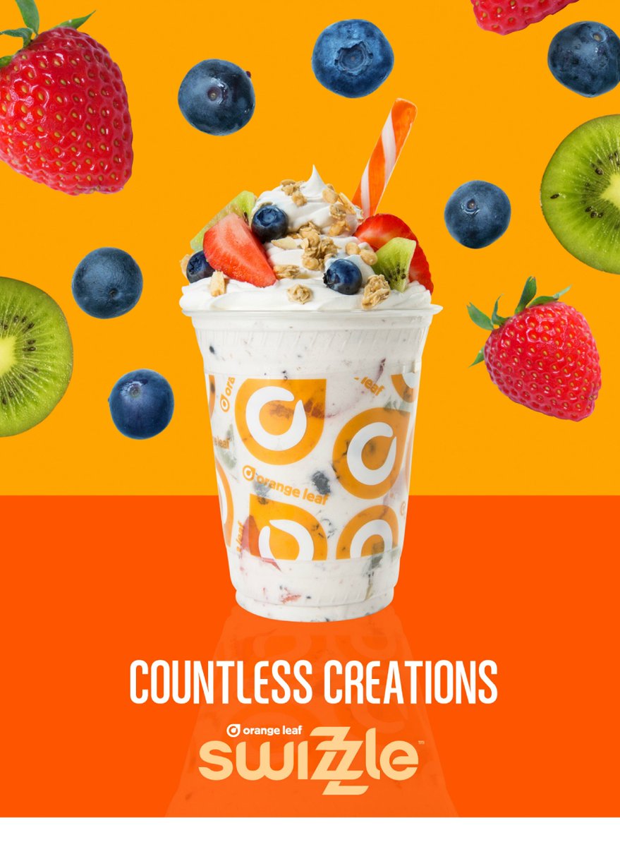 OrangeLeafSGF's tweet photo. Celebrate Fallummer (Fall & Summer) by enjoying a Swizzle or a Fresh Fruit Smoothie at Orange Leaf this weekend! #FallisSummer #beorange https://t.co/qhvrQzkUz1