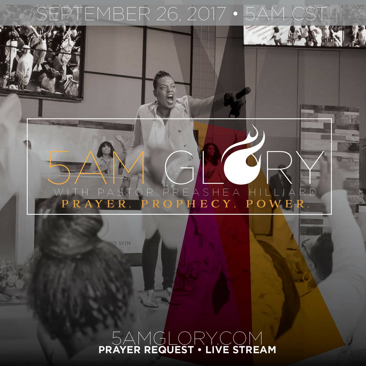 Houston, join <a href="/preashea/">Preashea Hilliard</a>! Every 4th Tuesday at 5AM Glory <a href="/NewLightCC/">New Light Church</a>-North. #ILoveNLC