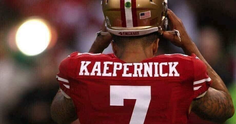 polishprincessh's tweet photo. Maybe he should play without a helmet.... After all there is an American Flag on it.
#Kaepernick 
#BoycottNFL https://t.co/1RWP68gxow