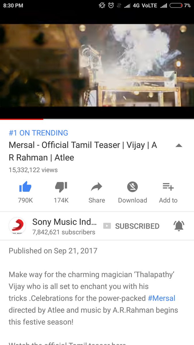 VijayGovind18's tweet photo. After #800KLikes Next Target #20MillionViewsInRecordTime #ThalapathyLuv #LetsGo4It ๐๐ค๐ป @aditi1231 kandipa sirappa panniralam ๐๐๐โ๐ช๐ฅ https://t.co/Gf8Df3nDFz