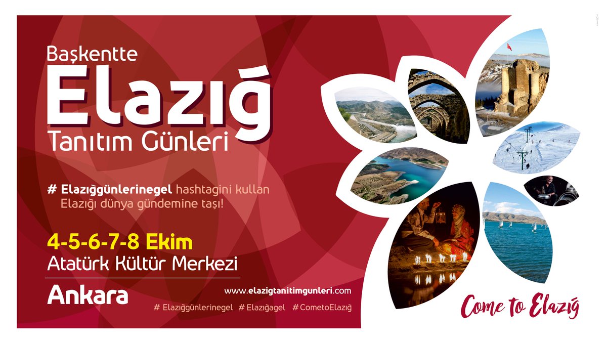 #Elazığgünlerinegel hashtagini paylaş,
Elazığ'ı dünya gündemine taşı! <a href="/valicetinoktay/">Çetin Oktay Kaldırım</a> <a href="/buraksylu/">Burak Soylu</a>