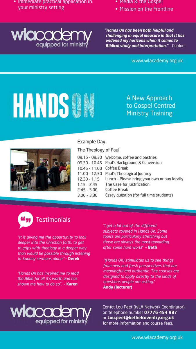 Hands On is designed to help you engage more deeply with your faith, the bible &amp; mission. Monthly here in Cov on a Saturday... get in touch!