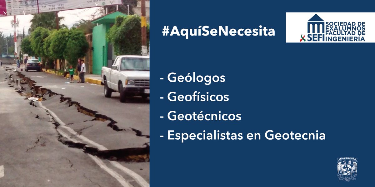sefiorgmx's tweet photo. #AquíSeNecesita #GEOLOGOS #GEOFISICOS #GEOTÉCNICOS #ESPECALISTAS en #GEOTECNIA apoyo en #tlahuac #CDMX #InfoReal https://t.co/wVHfCucoS9