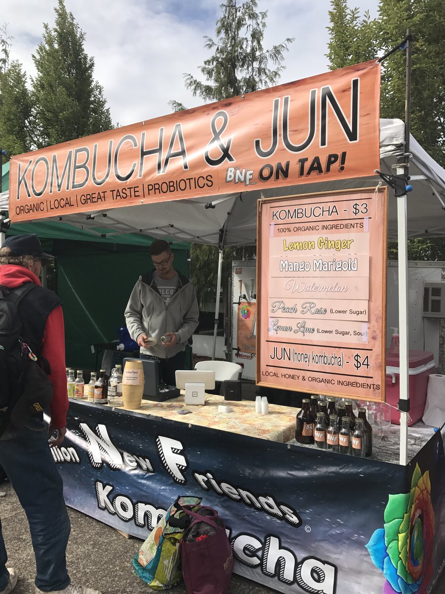 You can find BNF Kombucha on Oak St today. #comeandgetit #heretill3 #seeyouatmarket